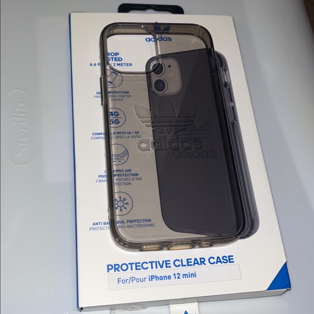 Adidas clear smoke iphone 12 mini case